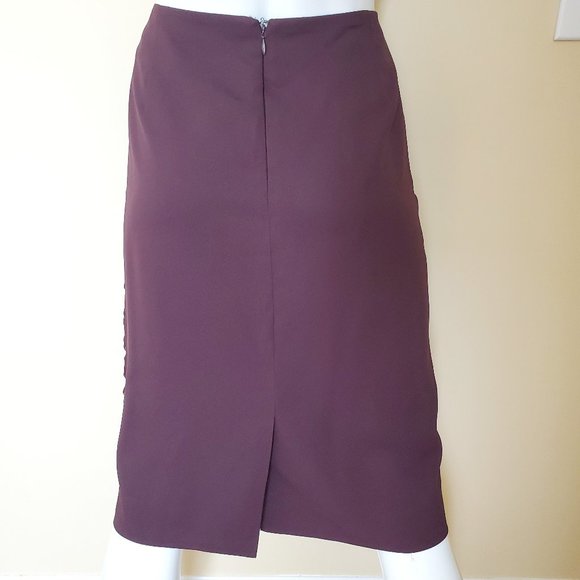 The Limited Women's Browne/Purple High Waist Pencil Skirt SZ 12 - Picture 6 of 8
